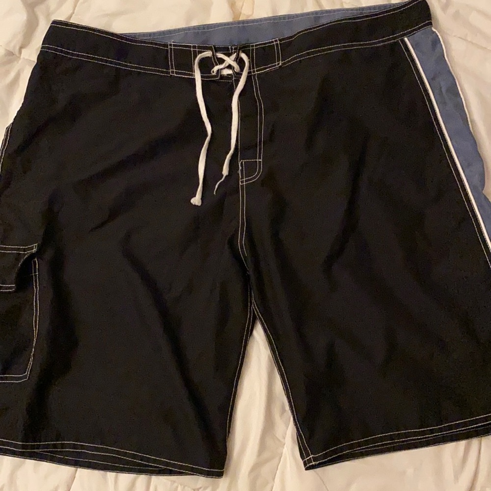 Black swim trunks